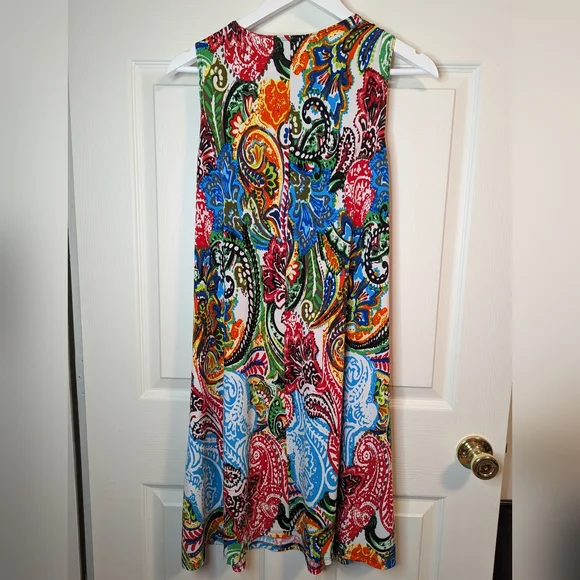 Dress bundle of 2 bright pink and blue colorful sleeveless Prelude size large - Picture 5 of 13